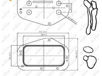 Radiator ulei 31314 NRF pentru Chevrolet Orlando Chevrolet Cruze Opel Corsa Opel Astra Opel Zafira Chevrolet Aveo Alfa romeo 159 Opel Insignia