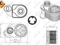 Radiator ulei 31793 NRF pentru Bmw Seria 2 Bmw Seria 4 Bmw Seria 7 Bmw Seria 5 Bmw Seria 6 Bmw X3 Bmw X4 Bmw Seria 3