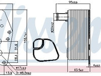 Radiator ulei 90904 NISSENS pentru Bmw Seria 3 Bmw Seria 5 Bmw X3 Bmw Seria 1