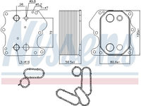 Radiator ulei 91128 NISSENS pentru Peugeot Boxer Peugeot Manager Ford Transit CitroEn Jumper CitroEn Relay Ford Tourneo