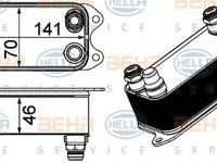 Radiator ulei cutie automata MERCEDES-BENZ SLK R172 HELLA 8MO376924061