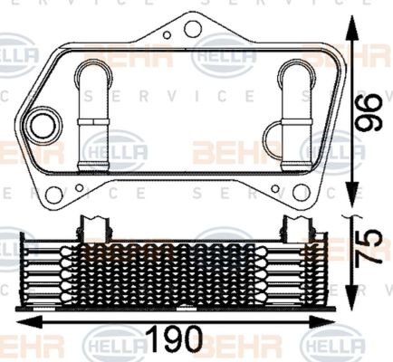 Radiator ulei cutie automata VW CADDY III caroserie 2KA 2KH 2CA 2CH HELLA 8MO376797181