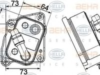 Radiator ulei termoflot BMW 1 E81 HELLA 8MO 376 755-491