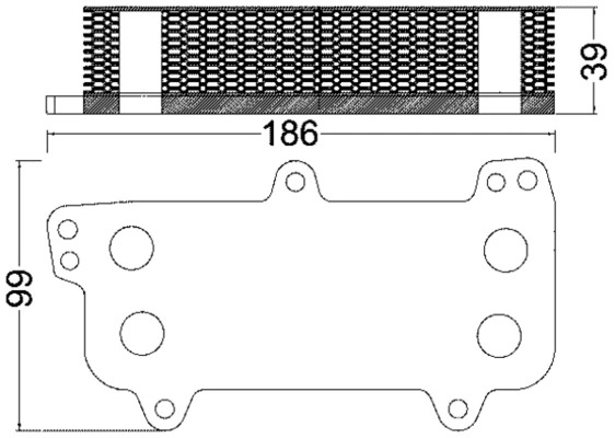 Radiator ulei / termoflot MAHLE VW TRANSPORTER T5