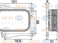 Radiator ulei termoflot MERCEDES-BENZ C-CLASS T-Model S204 HELLA 8MO 376 756-734