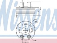 Radiator ulei termoflot NISSAN X-TRAIL T30 NISSENS 90719