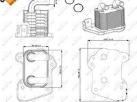 Radiator ulei termoflot nrf pt opel astra h 1.7 diesel 74kw/101cp