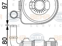 Radiator ulei termoflot PEUGEOT PARTNER caroserie 5 HELLA 8MO 376 797-091