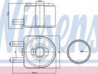 Radiator ulei, ulei motor CITROËN C5 I (DC_) (2001 - 2004) NISSENS 90603