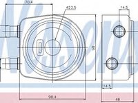 Radiator ulei, ulei motor DACIA SOLENZA (2003 - 2016) NISSENS 90697 piesa NOUA