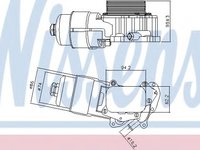 Radiator ulei, ulei motor FORD FIESTA VI (2008 - 2016) NISSENS 90703 piesa NOUA