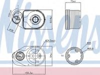 Radiator ulei, ulei motor IVECO DAILY V platou / sasiu (2011 - 2014) NISSENS 90796 piesa NOUA