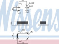 Radiator ulei, ulei motor LANCIA VOYAGER microbus (RT) (2011 - 2016) NISSENS 90811 piesa NOUA