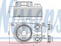 Radiator ulei, ulei motor MERCEDES-BENZ CITAN Tila-Auto (415) (2012 - 2016) NISSENS 90705