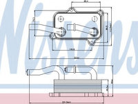 Radiator ulei, ulei motor MERCEDES-BENZ E-CLASS (W211) (2002 - 2009) NISSENS 90599