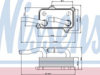 Radiator ulei, ulei motor MERCEDES C-CLASS (W203) (2000 - 2007) NISSENS 90599 piesa NOUA