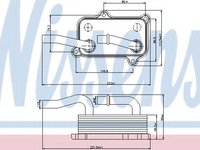 Radiator ulei, ulei motor MERCEDES S-CLASS (W220) (1998 - 2005) NISSENS 90599 piesa NOUA