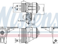 Radiator ulei, ulei motor NISSENS 91328