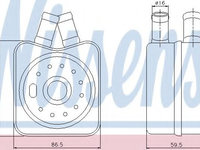 Radiator ulei, ulei motor VW NEW BEETLE Cabriolet (1Y7) (2002 - 2010) NISSENS 90608 piesa NOUA