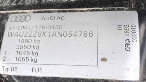 Radio CD Audi A4 B8 2009 2010 2011 2012