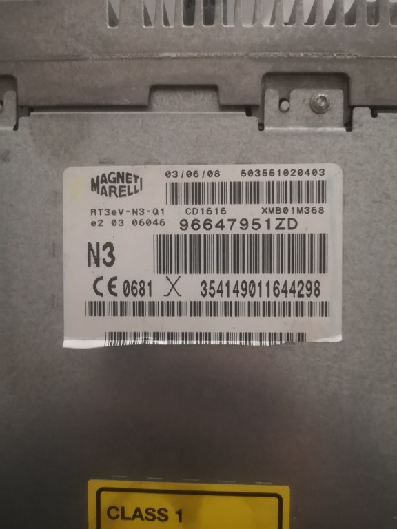 NEWS CD 4点セット／管理番号151239-13 ⑥ Radio Cd Mp3 Player HDD GSM Citroen 96647951ZD RT3eV-N3-Q1 sh de