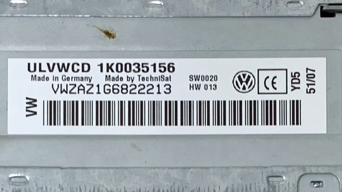 Radio CD player cu spatiu depozitare VW Golf 5/6/7, cod: 1K0035156