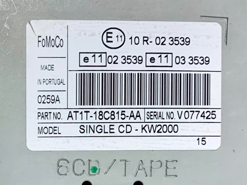 Radio CD Player, Ford Connect, 2010, cod