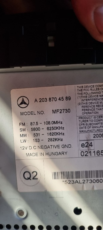 Radio CD Player Mercedes C-class W203 Co