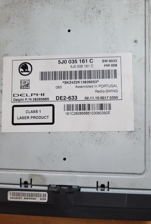 Radio CD Player Skoda Fabia II COD: 5J00