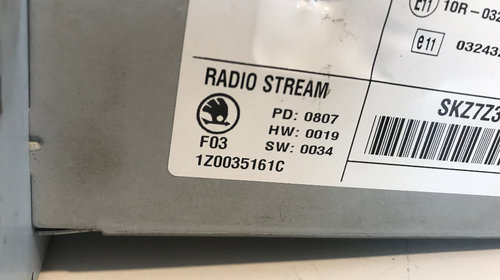 Radio cd player skoda octavia 2 2004 - 2013 cod: 1z0035161c