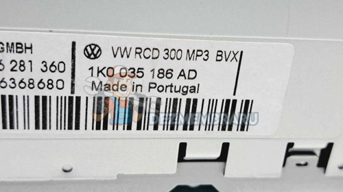 Radio CD Volkswagen Golf 5 Variant (1K5) [Fabr 2007-2009] 1K0035186AD