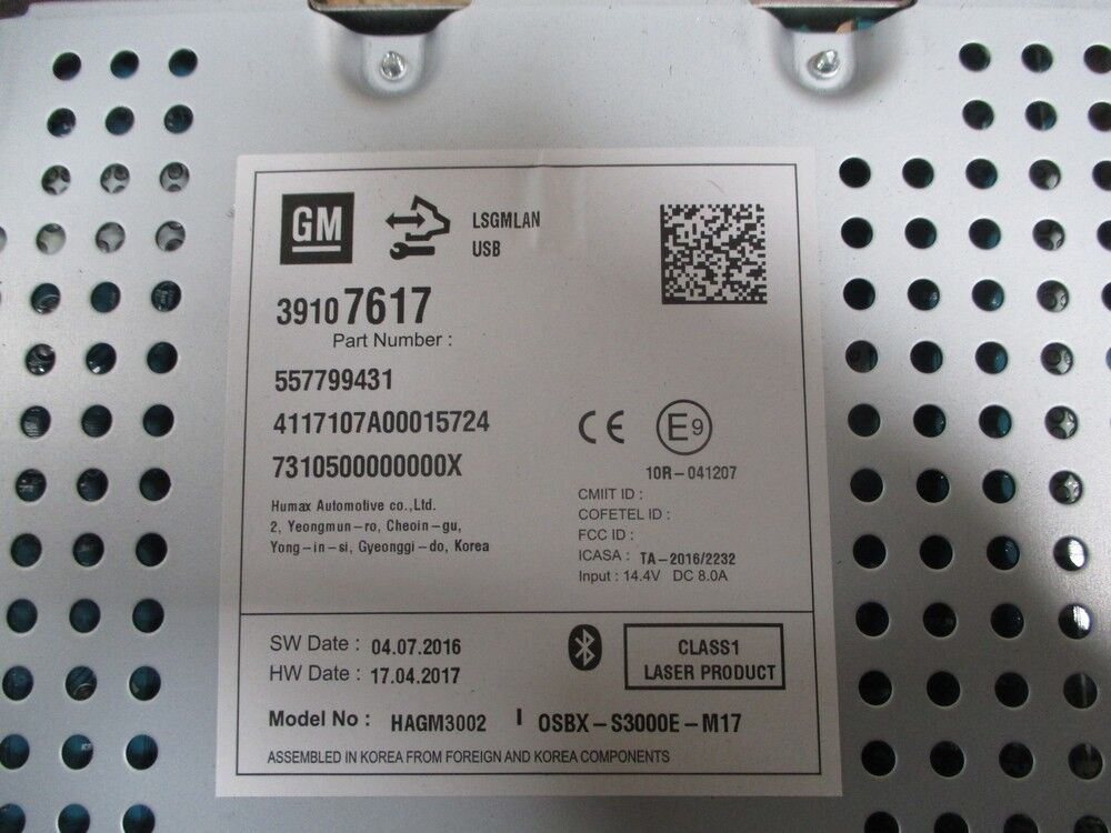 Radio CD400 Plus pentru codul RPO WGA cu