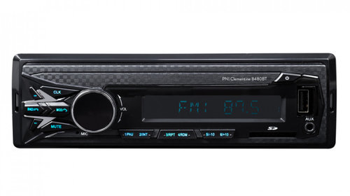 RADIO MP3 PLAYER AUTO DAB SI RDS PNI CLEMENTINE 8480BT 4X45W, 12/24V, CU SD, USB, AUX, RCA, BLUETOOTH SI USB 1.5A