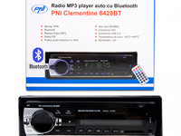 Radio MP3 player auto PNI Clementine 8428BT 4x45w 1 DIN cu SD, USB, AUX, RCA si Bluetooth PNI-8428BT