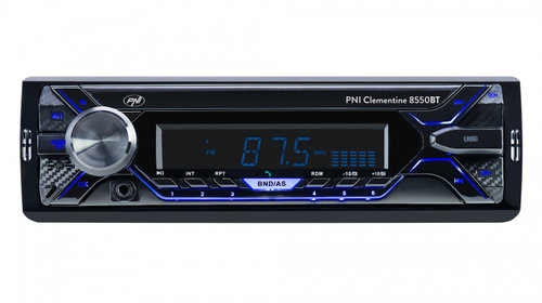 RADIO MP3 PLAYER AUTO PNI CLEMENTINE 8550BT, FATA DETASABILA, 4X45W, 12V, 1 DIN, CU SD, USB, AUX, RCA