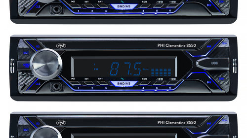 RADIO MP3 PLAYER AUTO PNI CLEMENTINE 8550BT, FATA DETASABILA, 4X45W, 12V, 1 DIN, CU SD, USB, AUX, RCA