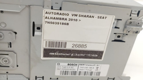 Radio VW Sharan 2010 7N5 035 186 B