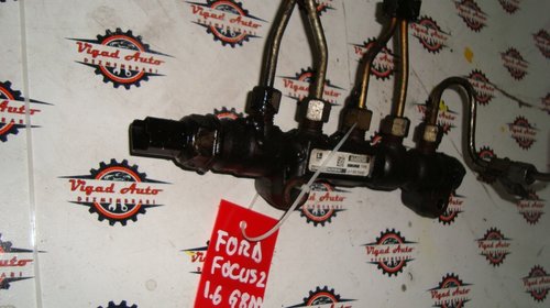 Rampa injectoare cu senzor Ford Focus 2 din 2007 motor 1.6 tdci motorina cod G8DB