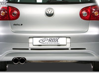 RDX Difuzor Difuzor prelungire bara spate pentru VW Golf 5 "GTI/R-Five" cu teava esapament stanga Fusta bara spate Heck RDHA030-L material ABS