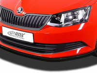 RDX Prelungire Spoiler Bara fata pentru SKODA Fabia 3 (5J/NJ) 2014-2019 lip bara fata Spoilerlippe Schwert RDFA102 material ABS