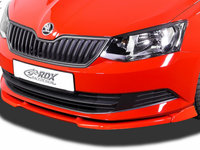 RDX Prelungire Spoiler Bara fata VARIO-X pentru SKODA Fabia 3 (5J/NJ) 2014-2019 lip bara fata Spoilerlippe RDFAVX30764 material Plastic