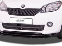 RDX Prelungire Spoiler Bara fata VARIO-X pentru SKODA Citigo (2011-2017, si pentru Monte Carlo) lip bara fata Spoilerlippe RDFAVX30120 material Plastic