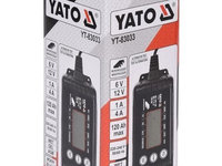 Redresor Baterie Digital Yato 6/12V, 1/4A, 120Ah YT-83033