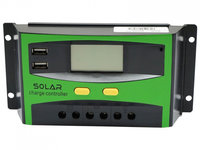 Regulator tensiune pentru panou solar 30A 12V/24V 2X port USB BK87460