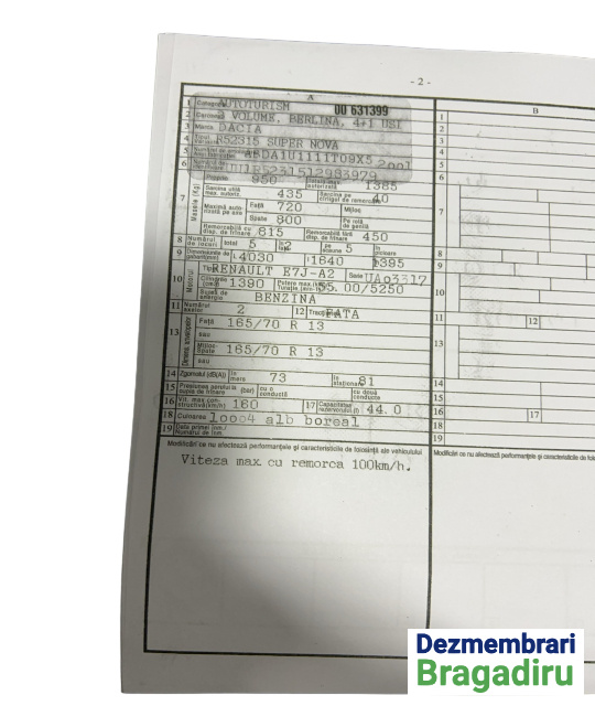 Releu Cod: RSV-1C-M-12H Dacia Super nova