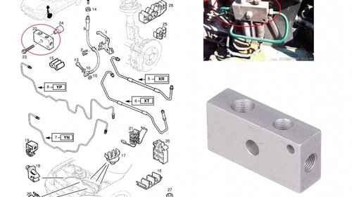 Repartitor frana (sub pompa) pentru Opel 1995