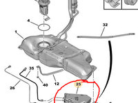 Rezervor aditiv cu pompa pentru filtru particule, citroen c4 2016, e6 pentru Citroen C4, an 2016-original in s