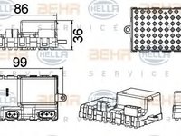 Rezistenta trepte ventilator BMW 5 Touring E61 HELLA 5HL 351 321-211