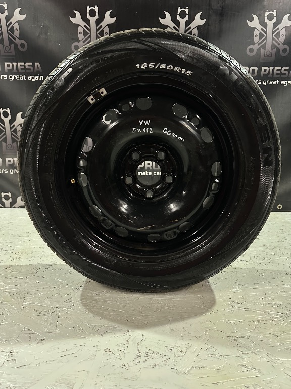 Roata 180/65 R15 Volkswagen Audi Skoda Seat 5x112 cu cauciuc iarna/vara - imagine 1