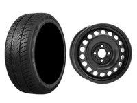 Roata completa Dacia Logan Sandero MCV janta otel ALCAR 8932B 6x15 + anvelopa Iarna Triangle TW401 185/65R15 88H